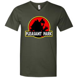 Fortnite Battle Royale Pleasant Park Jurassic Park Men's V-Neck T-Shirt - The White Eagles