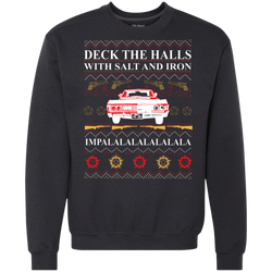 Deck The Halls With Salt And Iron Ugly Christmas Sweater Sweatshirt - The White Eagles