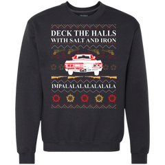 Deck The Halls With Salt And Iron Ugly Christmas Sweater Sweatshirt - The White Eagles