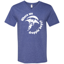 Fortnite Where We Droppin Men's V-Neck T-Shirt - The White Eagles