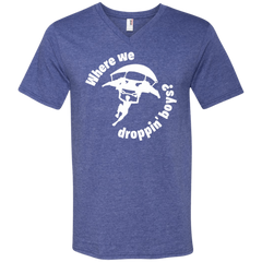 Fortnite Where We Droppin Men's V-Neck T-Shirt - The White Eagles