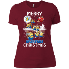 San Jose State Spartans Ugly Christmas Sweaters Minions Santa Claus Merry Christmas Ladies' Shirt - The White Eagles