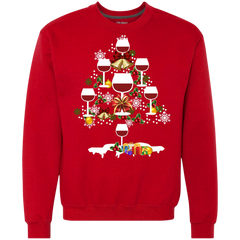 Christmas Is Coming Wine Santa Claus Ugly Christmas Sweater Sweatshirt - The White Eagles