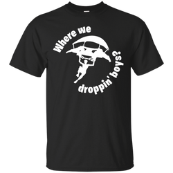 Fortnite Where We Droppin Cotton T-Shirt - The White Eagles