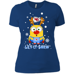 Minion Kansas City Chiefs Ugly Christmas Sweaters Let It Snow Ladies' Shirt - The White Eagles
