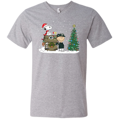 Green Bay Packers Snoopy The Peanuts Ugly Christmas Sweater  Super Bowl Men's V-Neck T-Shirt - The White Eagles