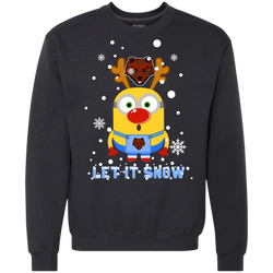 Minion Brown Bears Ugly Christmas Sweaters Let It Snow Sweatshirt - The White Eagles