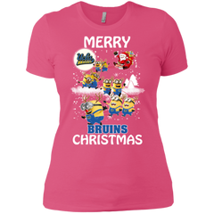Ucla Bruins Ugly Christmas Sweaters Minions Santa Claus Merry Christmas Ladies' Shirt - The White Eagles