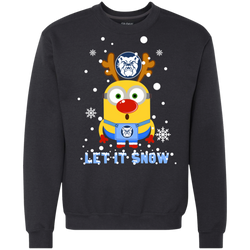 Minion Butler Bulldogs Ugly Christmas Sweaters Let It Snow Sweatshirt - The White Eagles