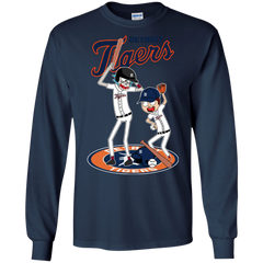 Detroit Tigers Baseball Rick And Morty LS Cotton T-Shirt - The White Eagles