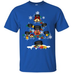 Christmas Is Coming Hockey Santa Claus Ugly Christmas Sweater Cotton T-Shirt - The White Eagles