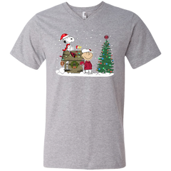 Arizona Cardinals Snoopy The Peanuts Movie Christmas Football Super Bowl Men's V-Neck T-Shirt - The White Eagles