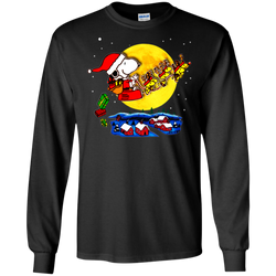 Snoopy Santa Claus Christmas The Peanuts Movie LS Cotton T-Shirt - The White Eagles