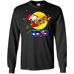 Snoopy Santa Claus Christmas The Peanuts Movie LS Cotton T-Shirt - The White Eagles