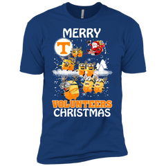Tennessee Volunteers Ugly Christmas Sweaters Minions Santa Claus Merry Christmas Men's Sleeve Shirt - The White Eagles