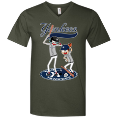 New York Yankees Baseball Rick And Morty Men's V-Neck T-Shirt - The White Eagles