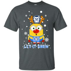 Minion Butler Bulldogs Ugly Christmas Sweaters Let It Snow Cotton T-Shirt - The White Eagles