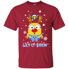 Minion Morehead State Eagles Ugly Christmas Sweaters Let It Snow Cotton T-Shirt - The White Eagles