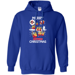 San Diego State Athletics Ugly Christmas Sweaters Minions Santa Claus Merry Christmas Hoodie - The White Eagles