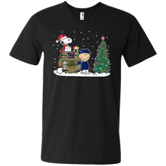 New York Giants Snoopy The Peanuts Ugly Christmas Sweater  Super Bowl Men's V-Neck T-Shirt - The White Eagles
