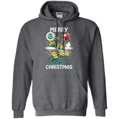 Colorado State Rams Ugly Christmas Sweaters Minions Santa Claus Merry Christmas Hoodie - The White Eagles