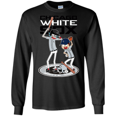 Chicago White Sox Baseball Rick And Morty LS Cotton T-Shirt - The White Eagles