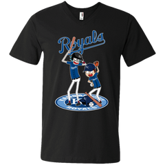 Kansas City Royals Baseball Rick And Morty Men's V-Neck T-Shirt - The White Eagles