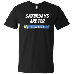 Fortnite Saturdays Are For Victory Royale Men's V-Neck T-Shirt - The White Eagles