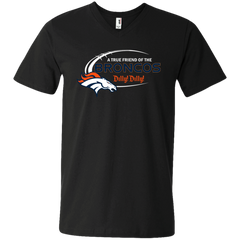 Dilly Dilly Denver Broncos A True Friend Of The Broncos Men's V-Neck T-Shirt - The White Eagles