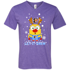 Minion Campbell Fighting Camels Ugly Christmas Sweaters Let It Snow Men's V-Neck T-Shirt - The White Eagles