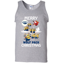 Nevada Wolf Pack Ugly Christmas Sweaters Minions Santa Claus Merry Christmas Tank Top - The White Eagles