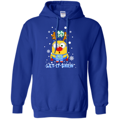 Minion North Dakota Fighting Hawks Ugly Christmas Sweaters Let It Snow Hoodie - The White Eagles