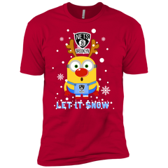 Minion Brooklyn Nets Ugly Christmas Sweaters Let It Snow Men's Sleeve Shirt - The White Eagles