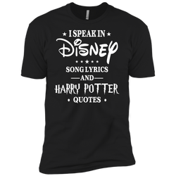 I Speak In Disney Song Lyrics And Harry Potter Quotes Shir Men's Sleeve Shirt - The White Eagles