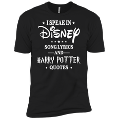 I Speak In Disney Song Lyrics And Harry Potter Quotes Shir Men's Sleeve Shirt - The White Eagles