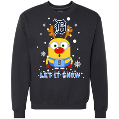 Minion Detroit Tigers  Ugly Christmas Sweaters Let It Snow Sweatshirt - The White Eagles