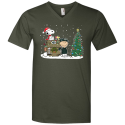 Green Bay Packers Snoopy The Peanuts Ugly Christmas Sweater  Super Bowl Men's V-Neck T-Shirt - The White Eagles