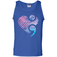 You Matter Don't Let Your Story End Semicolon Shirt Tank Top - The White Eagles