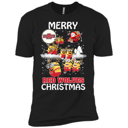 Arkansas State Red Wolves Ugly Christmas Sweaters Minions Santa Claus Merry Christmas Men's Sleeve Shirt - The White Eagles