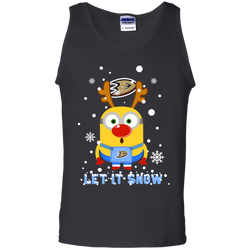 Minion Anaheim Ducks Ugly Christmas Sweaters Let It Snow Tank Top - The White Eagles