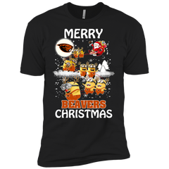 Oregon State Beavers Ugly Christmas Sweaters Minions Santa Claus Merry Christmas Men's Sleeve Shirt - The White Eagles