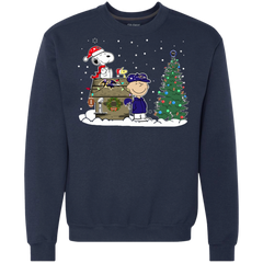 Baltimore Ravens Snoopy The Peanuts Ugly Christmas Sweater  Super Bowl Sweatshirt - The White Eagles