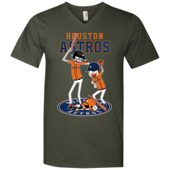 Houston Astros Baseball Rick And Morty Men's V-Neck T-Shirt - The White Eagles