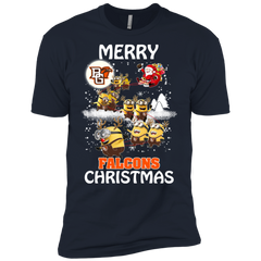Bowling Green Falcons Ugly Christmas Sweaters Minions Santa Claus Merry Christmas Men's Sleeve Shirt - The White Eagles