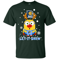 Minion Indiana Pacers Ugly Christmas Sweaters Let It Snow Cotton T-Shirt - The White Eagles