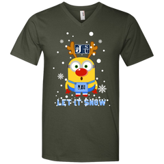 Minion Jackson State Tigers Ugly Christmas Sweaters Let It Snow Men's V-Neck T-Shirt - The White Eagles