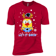 Minion Carolina Panthers Ugly Christmas Sweaters Let It Snow Men's Sleeve Shirt - The White Eagles