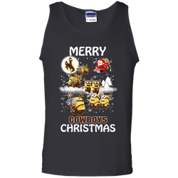 Wyoming Cowboys Ugly Christmas Sweaters Minions Santa Claus Merry Christmas Tank Top - The White Eagles