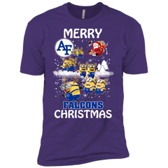 Air Force Falcons T Shirts Minions Santa Claus Merry Christmas Hoodies Sweatshirts Men's Sleeve Shirt - The White Eagles