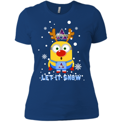 Minion Alcorn State Braves Ugly Christmas Sweaters Let It Snow Ladies' Shirt - The White Eagles